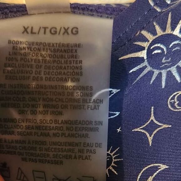 Women's Swimsuit Celestial Pattern Size XL - Picture 6 of 6